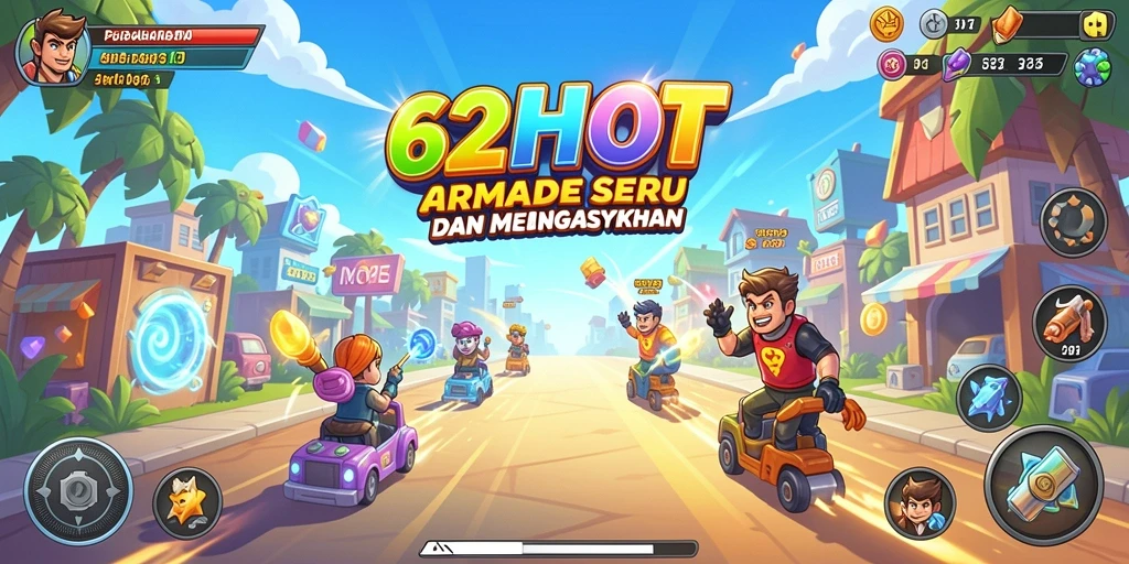 Tampilan gameplay seru dan menantang dari 62HOT.