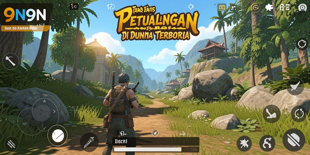 Tangkapan layar menampilkan gameplay seru dari 9N9N di dunia Open World.