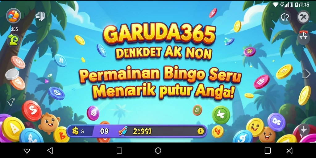 Tampilan menarik permainan Bingo di GARUDA365.