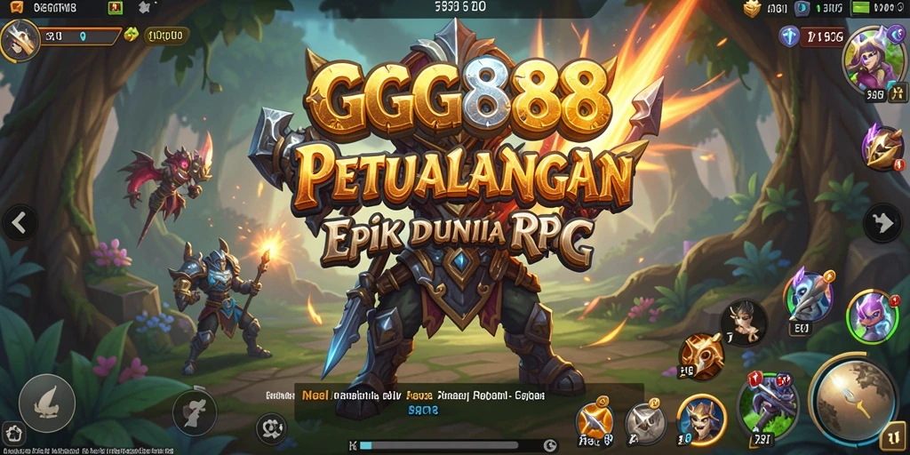 Screenshot GGG888 menampilkan aksi pertarungan seru dalam dunia RPG.