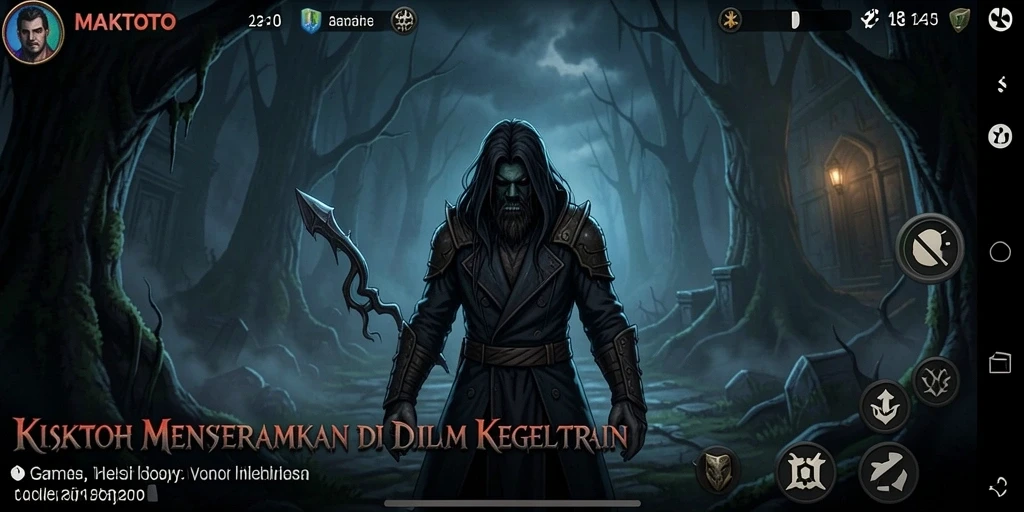Screenshot utama MAKTOTO menampilkan momen gameplay menyeramkan yang intens.