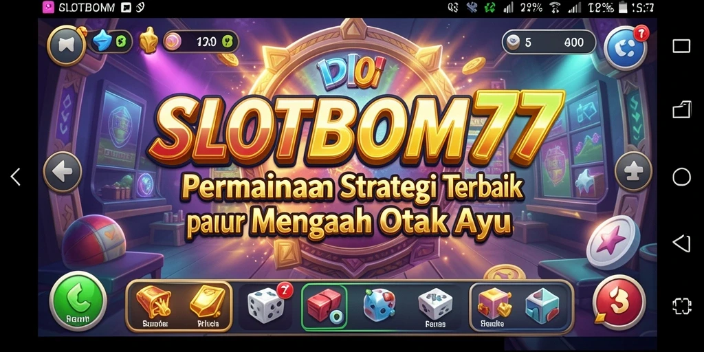Tampilan menarik dari gameplay strategis di SLOTBOM77.